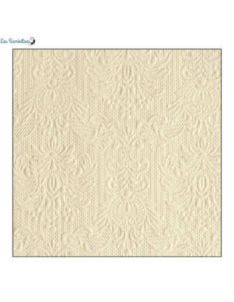 20-grandes-serviettes-ivoire-avec-dessin-dentelle-en-relief