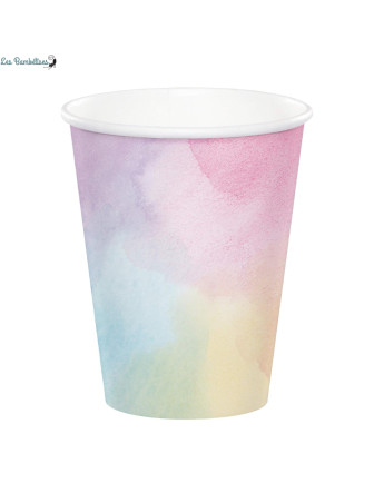 8 Gobelets Dégradés Couleurs Pastel
