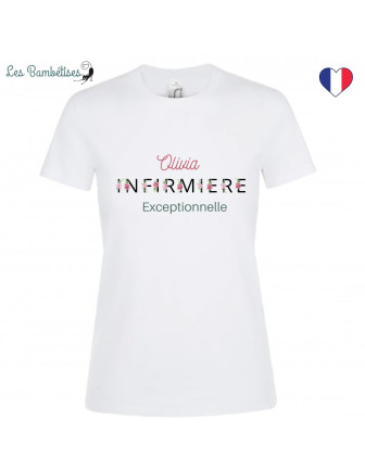 t-shirt-infirmiere-personnalise-lettres-fleuries-cadeau-infirmiere-diplomee