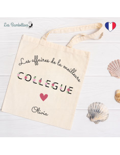 tote-bag-personnalise-collegue-lettres-fleuries-Idée-cadeau-collègue-femme