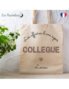 tote-bag-personnalise-collegue-leopard-Idée-cadeau-collègue-de-travail-10-euros