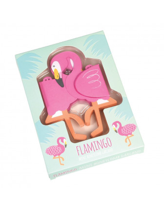Guirlande flamant rose avec boules alvéolées
