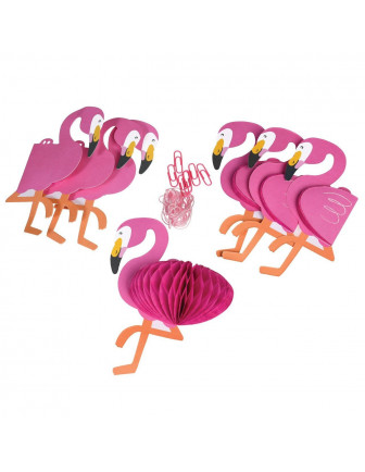 Guirlande Flamant Rose avec Boules Alvéolées