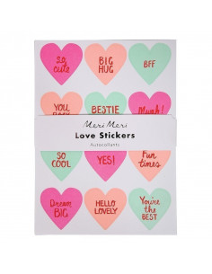 10 planches de stickers coeurs Meri Meri