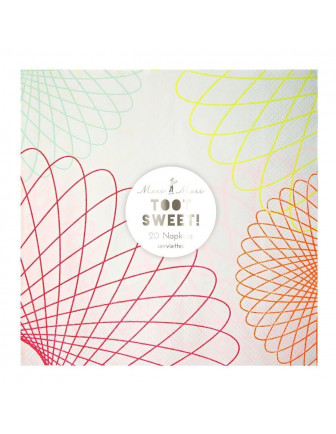 20 serviettes thème neon Meri Meri