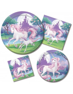16 Serviettes en papier thème licorne 2