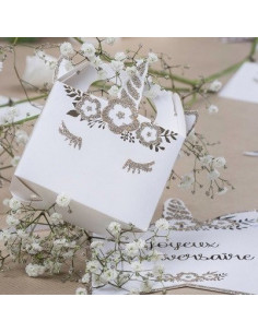 8 petites boites licornes dorées 2
