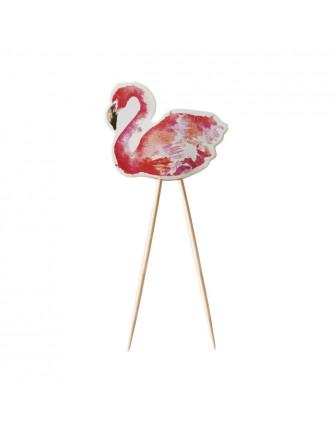8 piques flamant rose pour decoration fête
