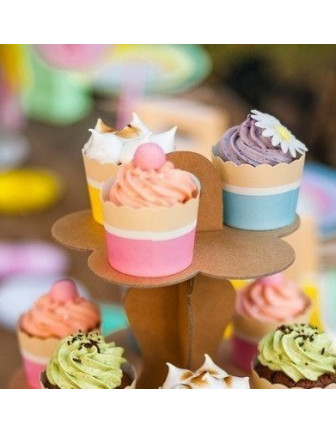 25 cupcakes rose pastel blanc beige
