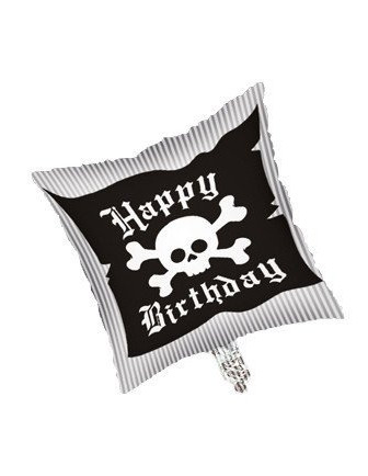 Ballon métallique drapeau tête de mort Pirate