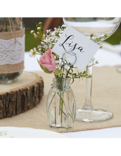 4 petits vases marque places