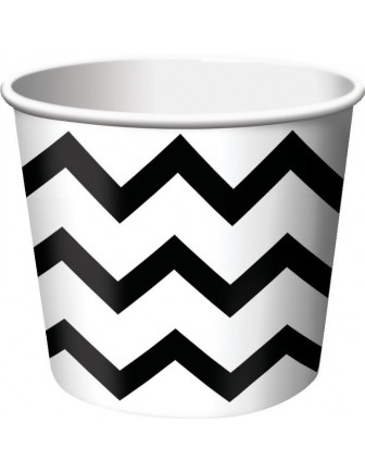 6 coupes glace chevron noir et blanc