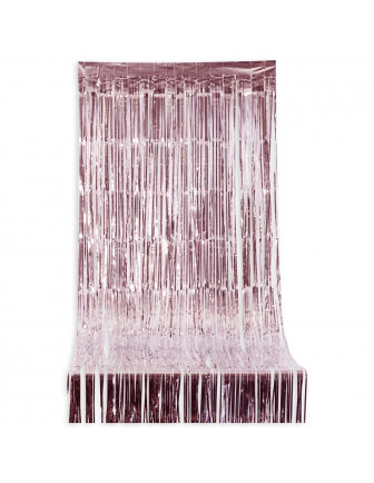 Rideau de franges rose gold brillant
