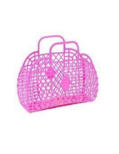 Grand Panier retro rose bonbon
