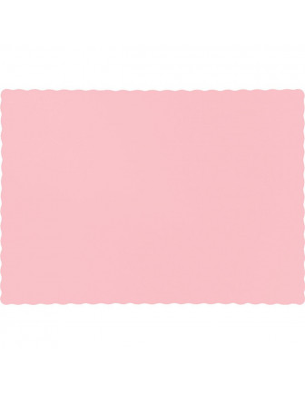 50 sets de table en papier rose pastel 33cmsX24cms