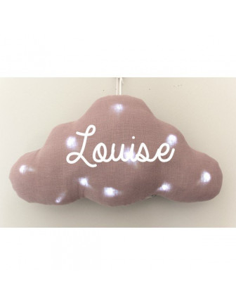Veilleuse Nuage Mauve Grisé Personnalisable