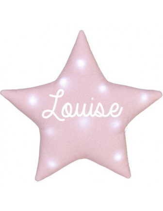 Veilleuse étoile paillette rose personnalisée marque Toi même