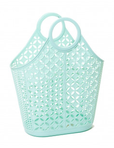 Grand Panier esprit vintage 60 coloris vert menthe clair Agnes