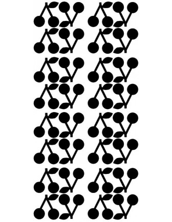 Stickers muraux cerises noires Pom le bonhomme