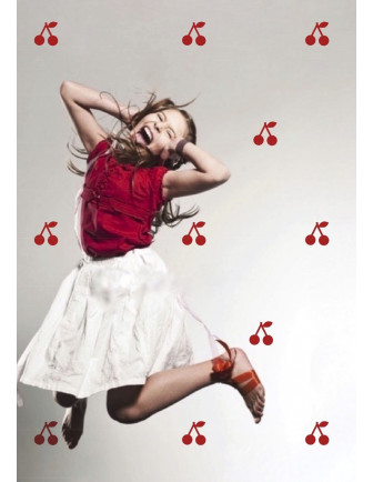 Stickers muraux cerises rouges Pom le bonhomme