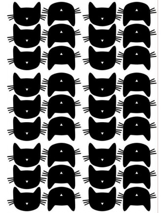 Stickers Muraux Chats Noirs Pom le Bonhomme