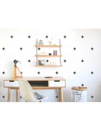 Stickers Muraux Croix Suisses Noires Pom le Bonhomme