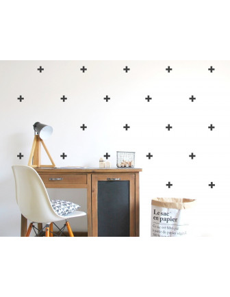 Stickers Muraux Croix Suisses Noires Pom le Bonhomme
