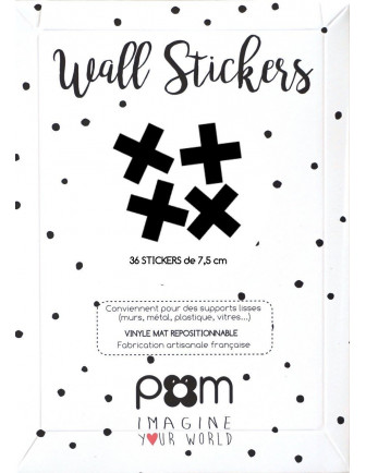 Stickers Muraux Croix Suisses Noires Pom le Bonhomme