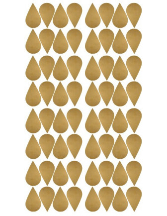 Stickers muraux gouttes dorées Pom le bonhomme