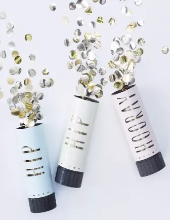 Canons à confettis baptême