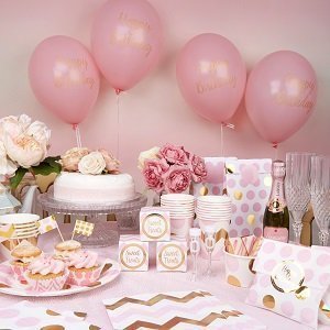 Decoration Anniversaire Fille 1 an Ballon Rose Gold Anniversaire 1 an Fille  Happy Birthday Decoration : : Cuisine et Maison