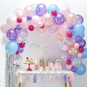 Petit ballon chiffre rose gold : decoration anniversaire fille