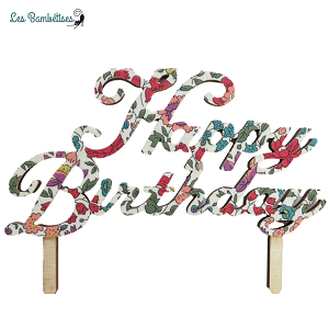 anniversaire-theme-fleur-cake-topper-imprime-fleurs