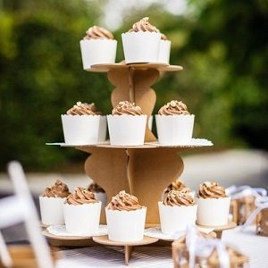 Queta 100 Pcs Support à Gâteau avec Languette en Carton Couleur