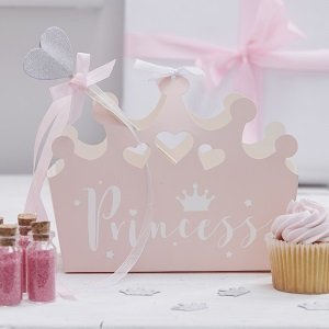 boites à cadeaux invités couronne decoration anniversaire princesse party boxes